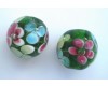 Emerald Handmade Lampwork Beads